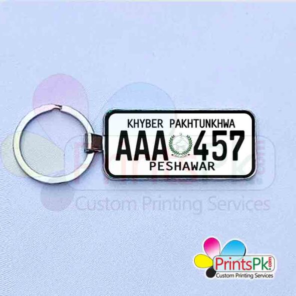 Peshawar Number plate keychain, KPK number plate keychain