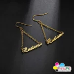 Stylish Name Earrings, Customized Earrings