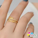 Personalized Double Name Ring