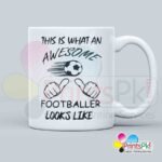 This Is What An Awesome Footballer Looks Like Mug - Personalized Football Mugs