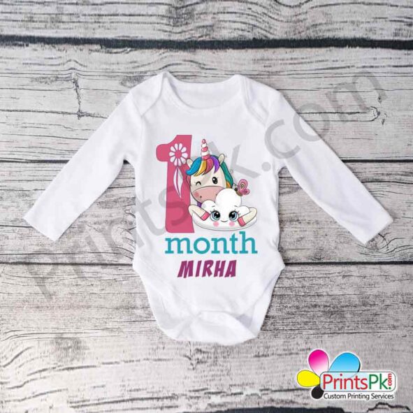 customized romper for 1 month kids