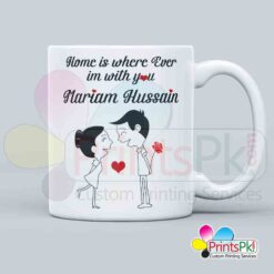 Home is where ever i am with you quote mug, online gift for love in pakistan