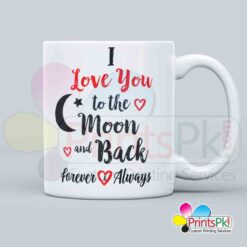 i love you to the moon and back mug, gift for special ones