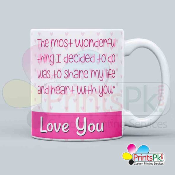 Love You mug, Personalized Mug Online in Pakistan
