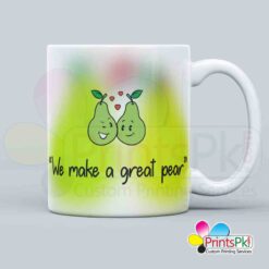 we make a great pear mug, personalized mug for love