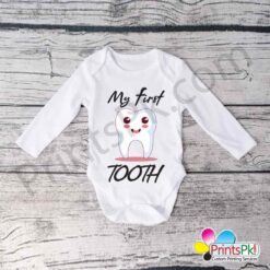 My first tooth baby romper