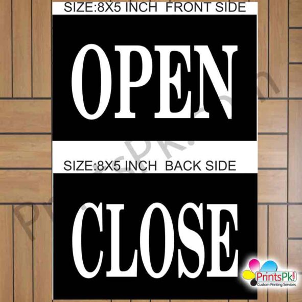 Open & Close Name Plate