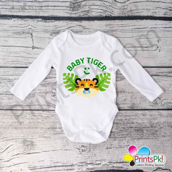personalized baby tiger romper