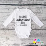 Our Greatest Adventures Begins Baby Romper