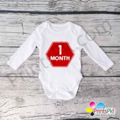 one month customized baby onsie
