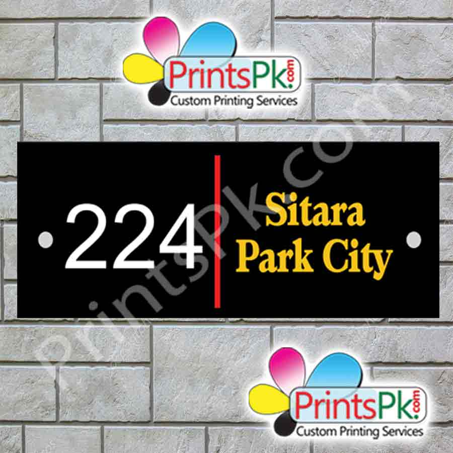 Aashiyana Name Plate, Customized Home Name & Number Plate