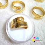 Name Engraved Ring with Stone