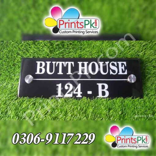 Villas Name Plate, Acrylic Customised Name Plate For Home Door Villa Apartment House