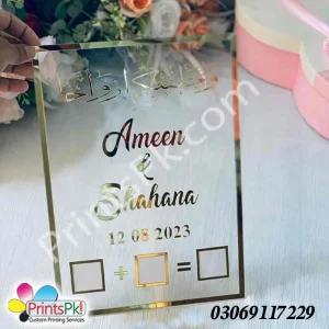 Customized Nikkah Thumb Print Frame,