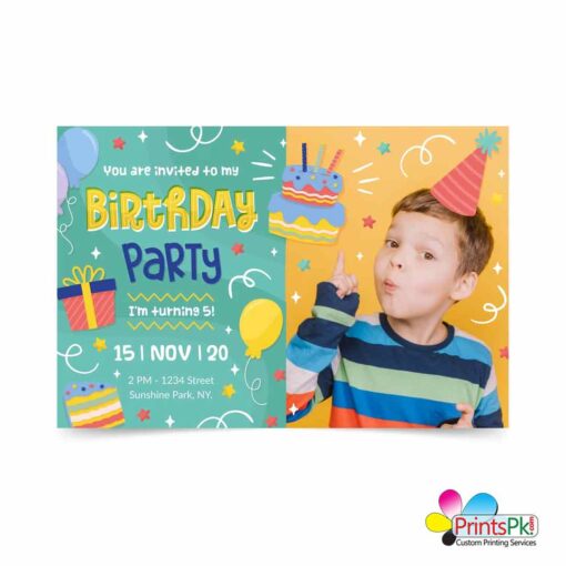 Customized Birthday Invitation Cards Printing online in Pakistan (4x6)