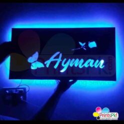 Name Frame with LED Light for Wall