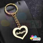Heart Keychain with Customized Name