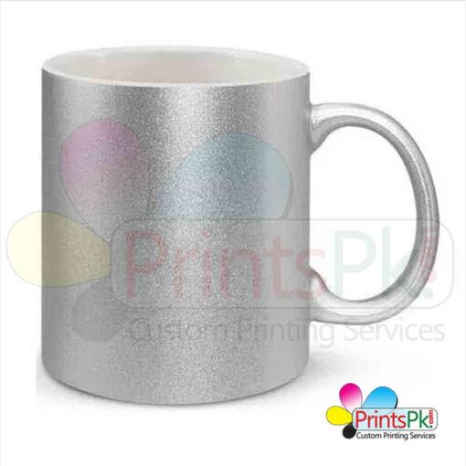 Customized silver Glittery Mug