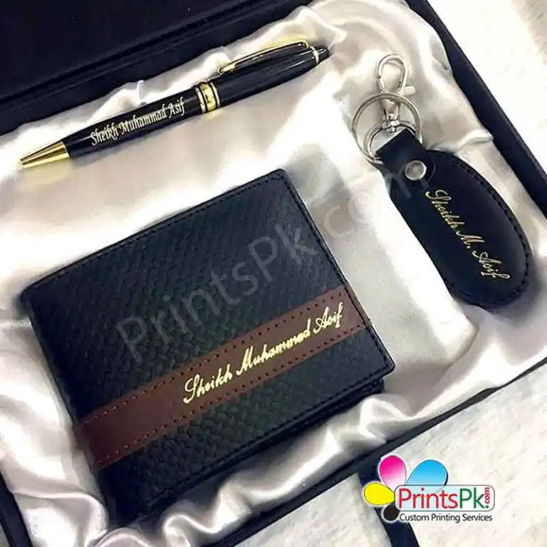 Textured-Leather-Wallet-for-Mens-Name-wallet-Gift-Set Customized Gift Set for Men's in Pakistan, Textured Leather Wallet for Men's Name wallet Gift Set